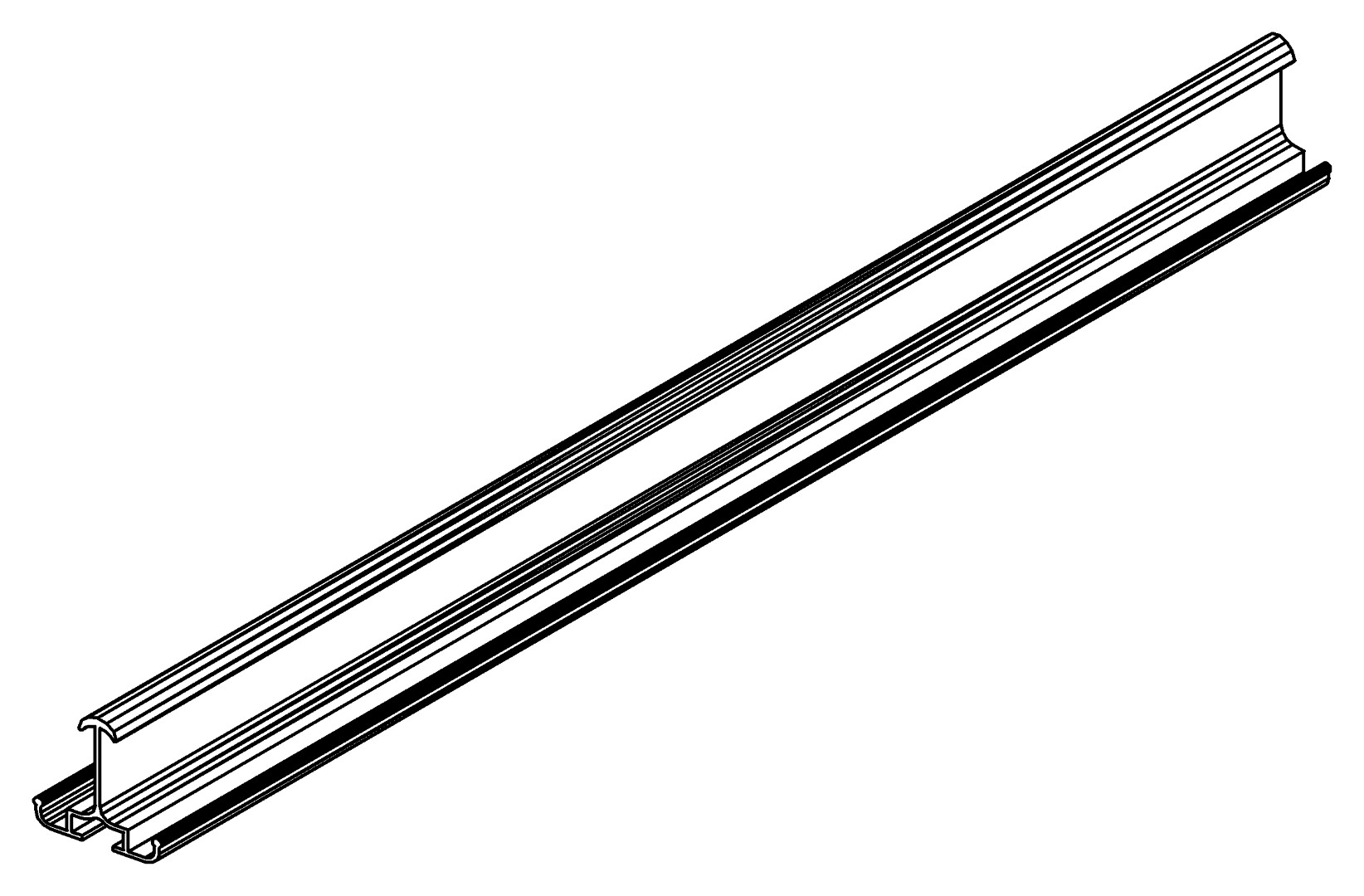 Zwischenprofil, 4241, L313, white, RAL 9003, Farbe: Weiß pulverbeschichtet