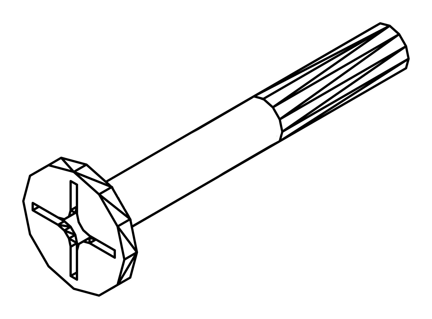 VA Bolzen, 7047, LM6 x 48, , Farbe: Blank