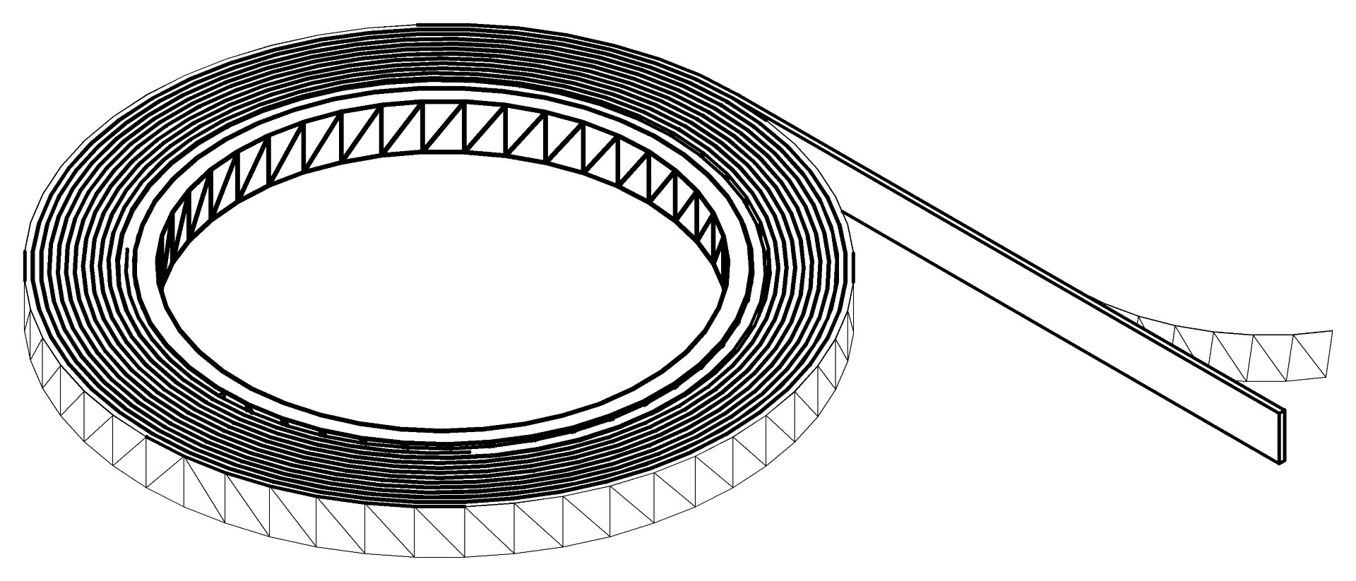 Verglasungsstreifen 5m, 3524, L5000, black, Farbe: Schwarz