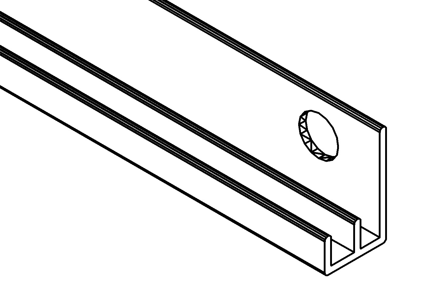 Bodenprofil, giebelseitig, 1530, L575, , Farbe: Blank