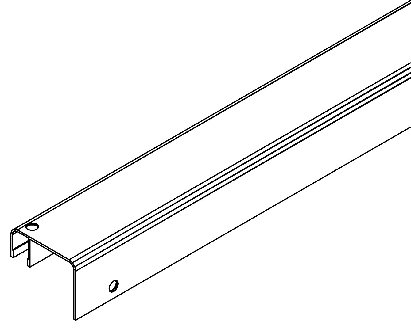 Türführung, 7359, L2548, white, RAL 9003, Farbe: Weiß pulverbeschichtet