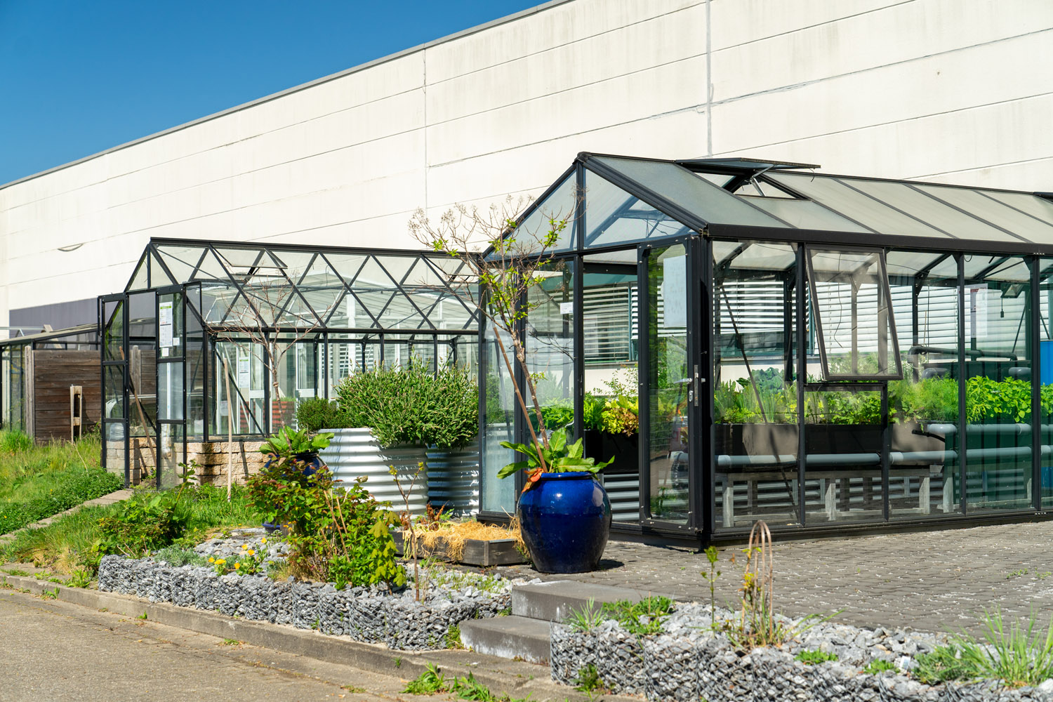 Musterhausausstellung Firmengelände EPH Gewächshäuser