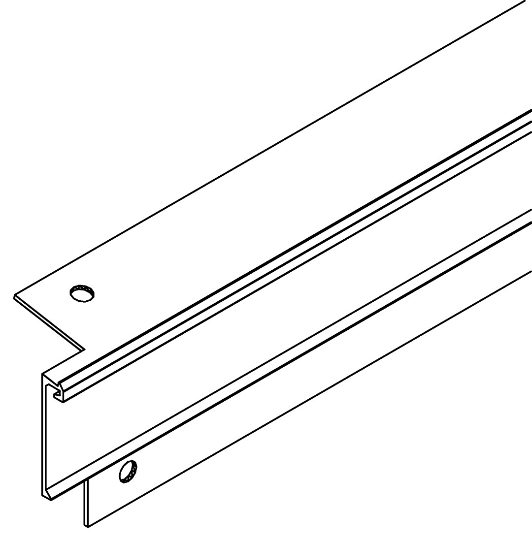 Traufenwinkel 4, 7314, L2586, white, RAL 9003, Farbe: Weiß pulverbeschichtet