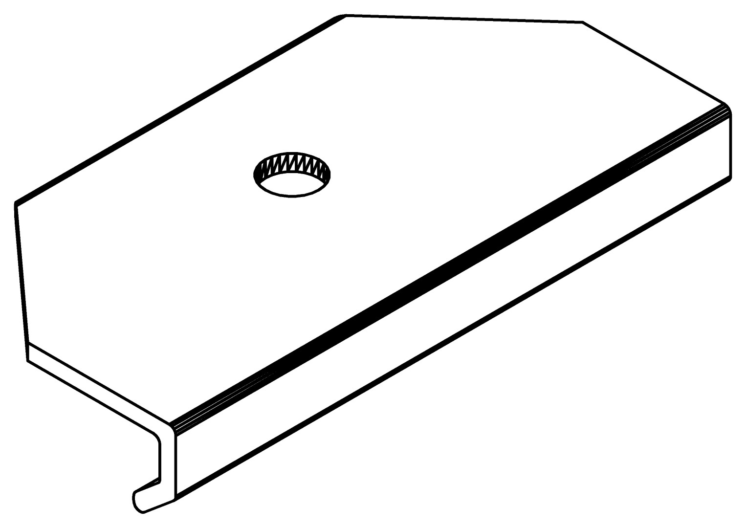 Verglasungshalteblech aussen, 7493, L42, , Farbe: Blank