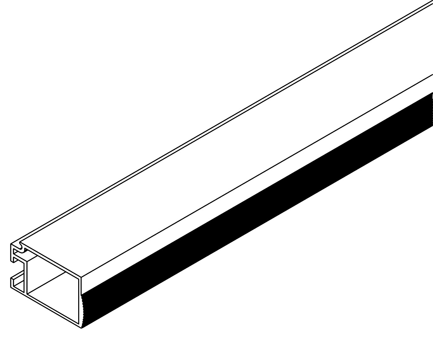 Tür Bodenzwischenprofil, 7136, L1502, black, Panto, Farbe: Schwarz