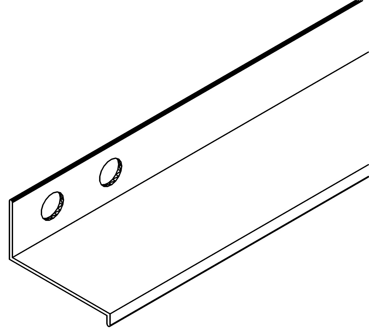 Bodenprofil, Vorne, 2061, L633, , Farbe: Blank