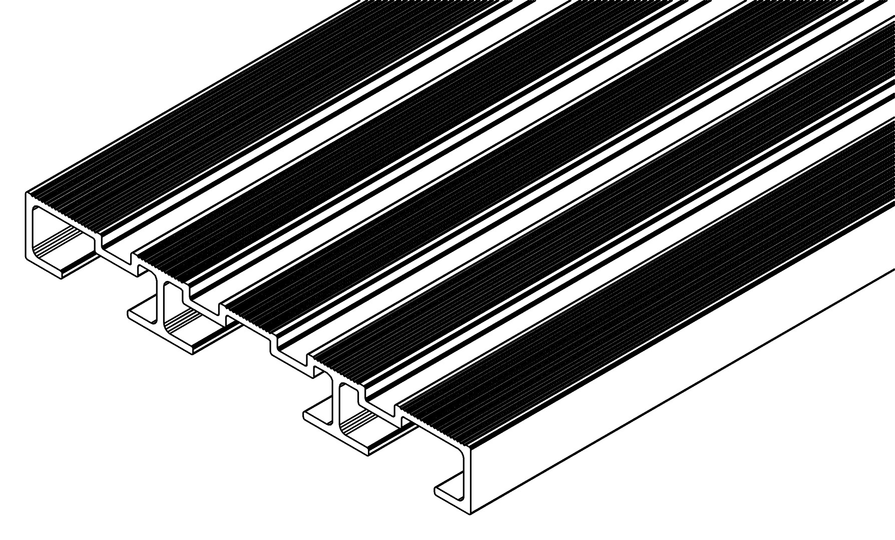 Diele, 3530, L391, white, RAL 9003, Farbe: Weiß pulverbeschichtet
