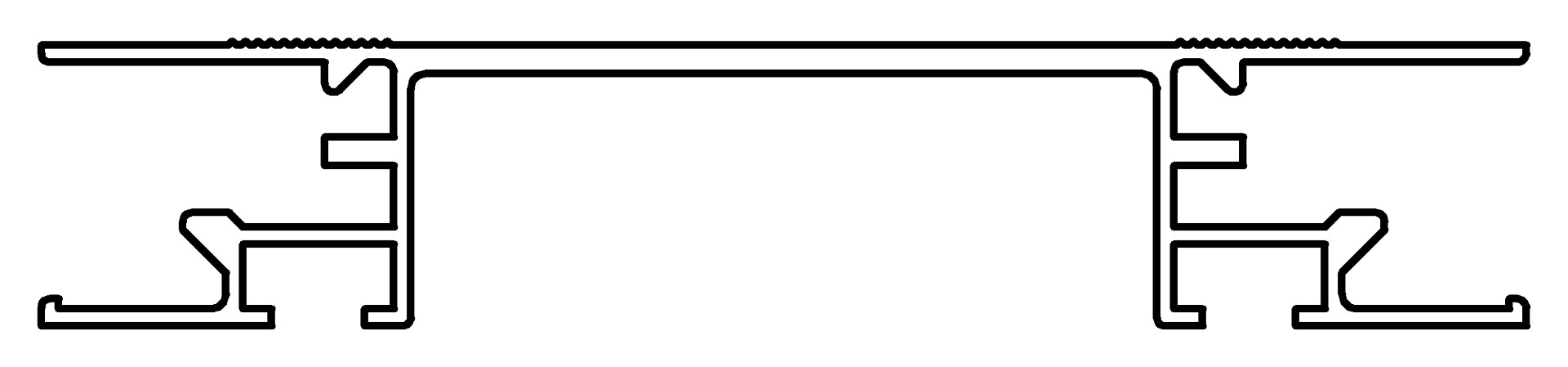 Türprofil, mitte li, 7354, L574, white, RAL 9003, Farbe: Weiß pulverbeschichtet