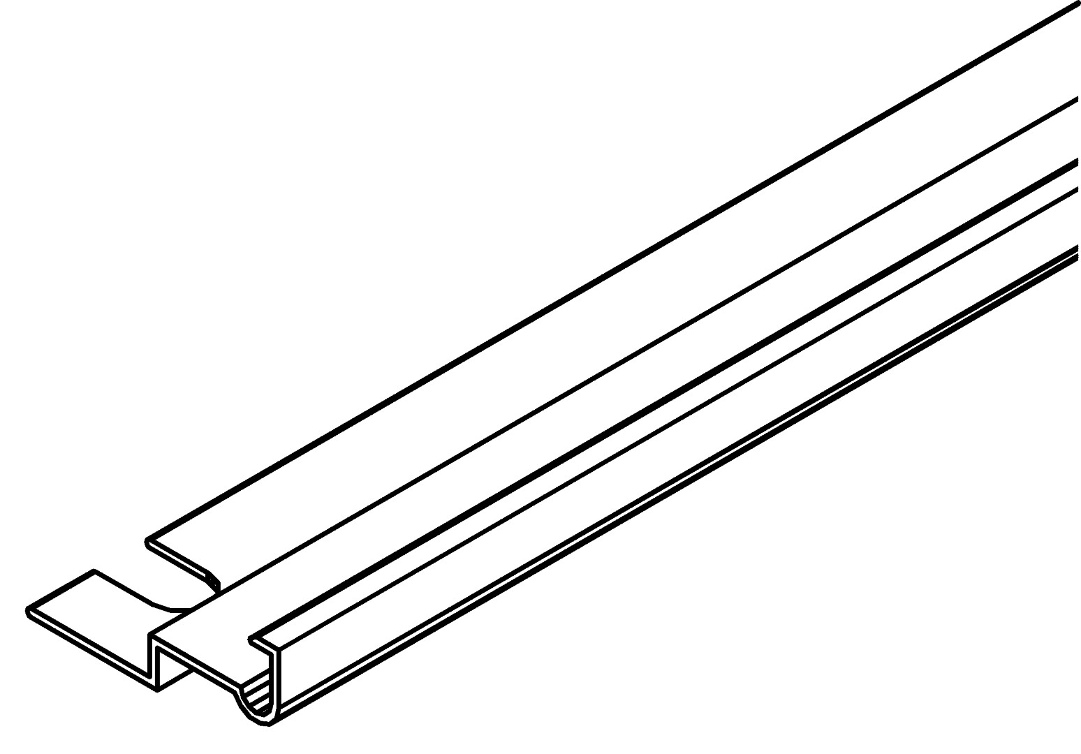 Fensterprofil, unten, 1090, L722, black, Pantone-4, Farbe: Schwarz