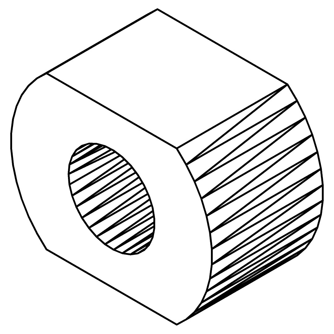 Distanzstück, 7112, L8, black, Pantone-426C, Farbe: Schwarz