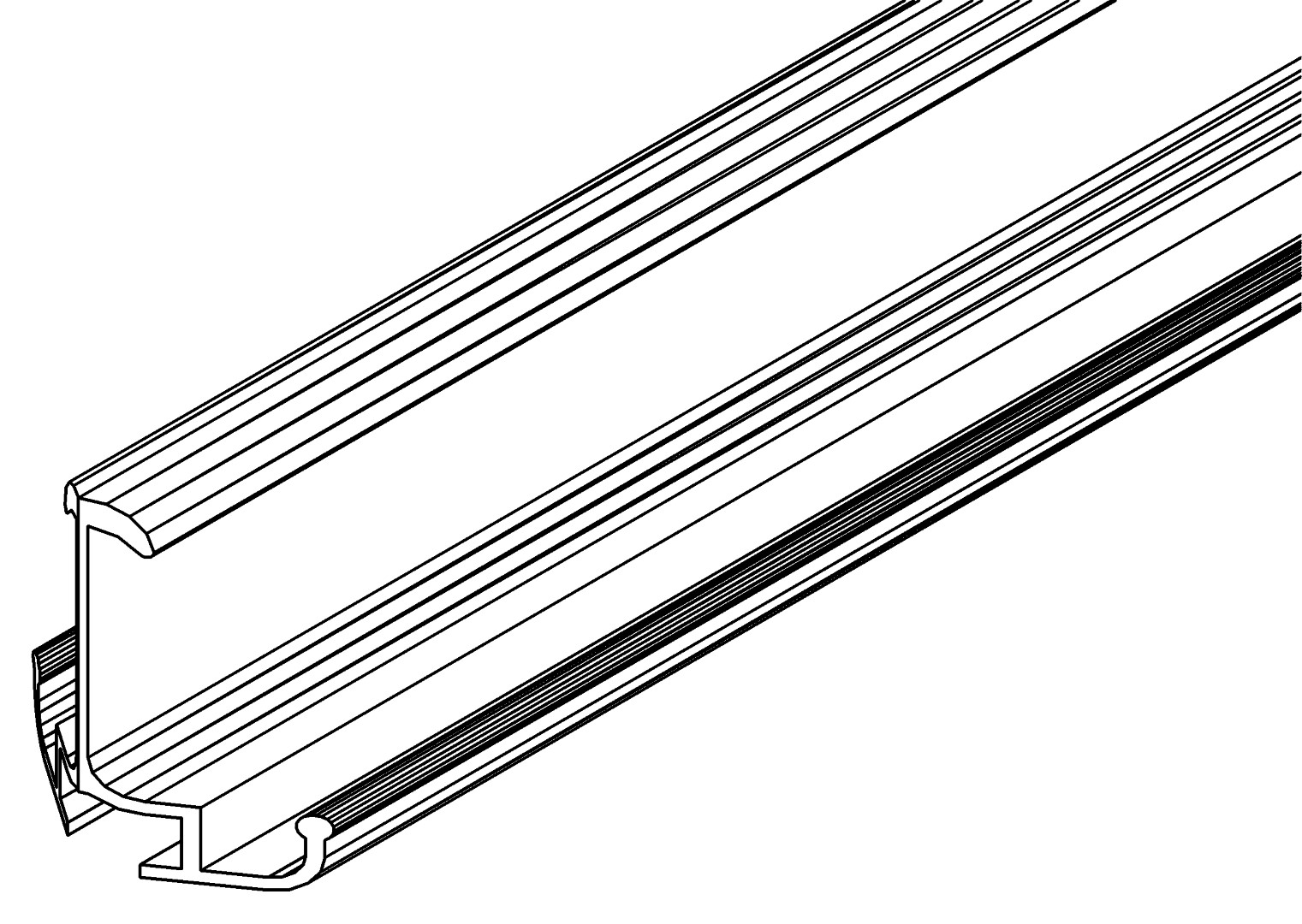 Zwischenprofil, Giebel, 2100, L425, dark grey, Pan, Farbe: Anthrazit