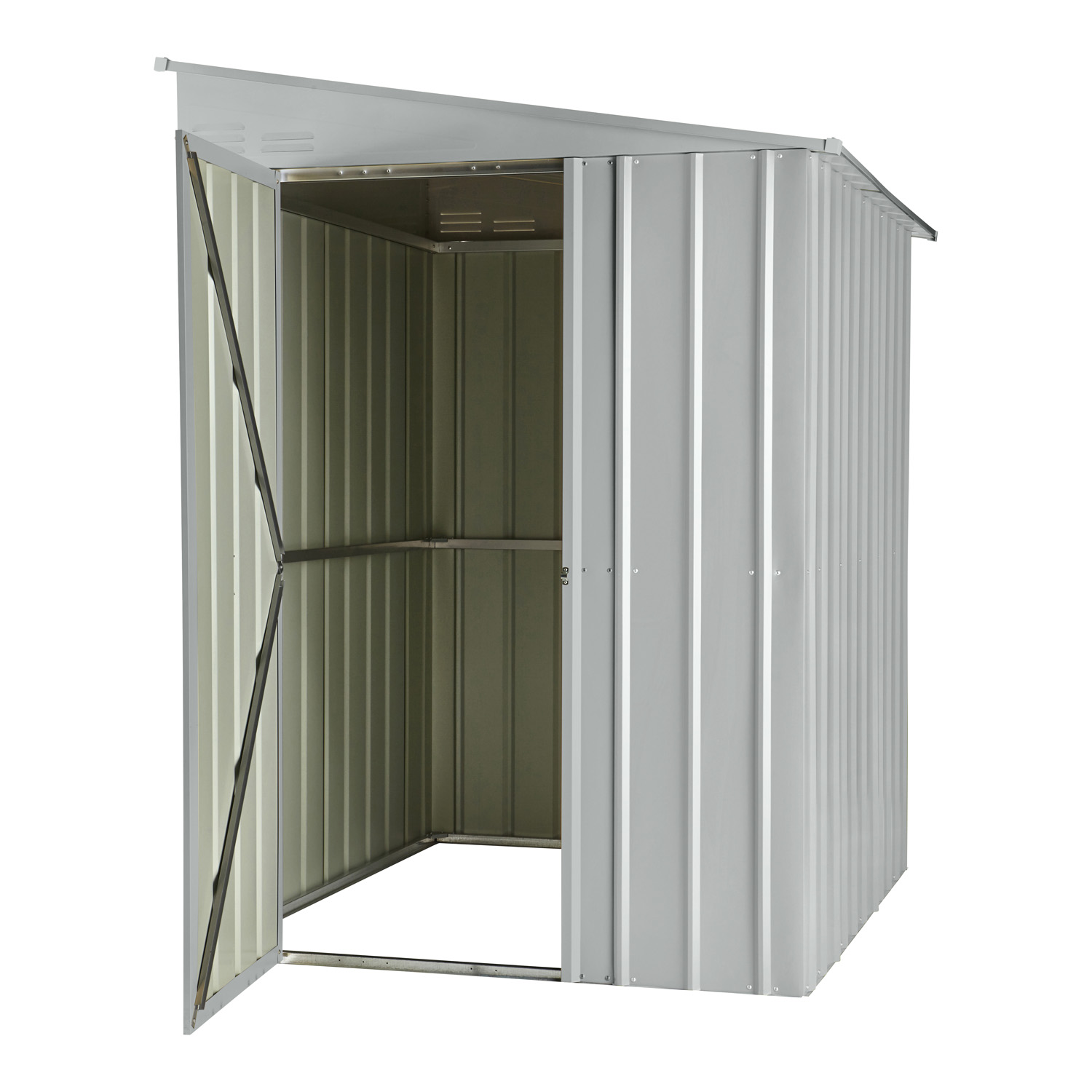 Wandzierde Lean-To Wand-Zierde LeanTo mit Pultdach, Farbe: Silber Metallic