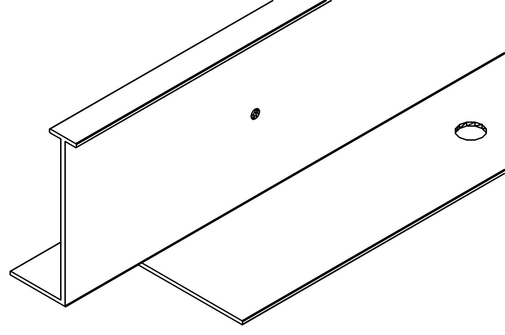 Fensterprofil, seite, 7466, L463,5, , Farbe: Blank
