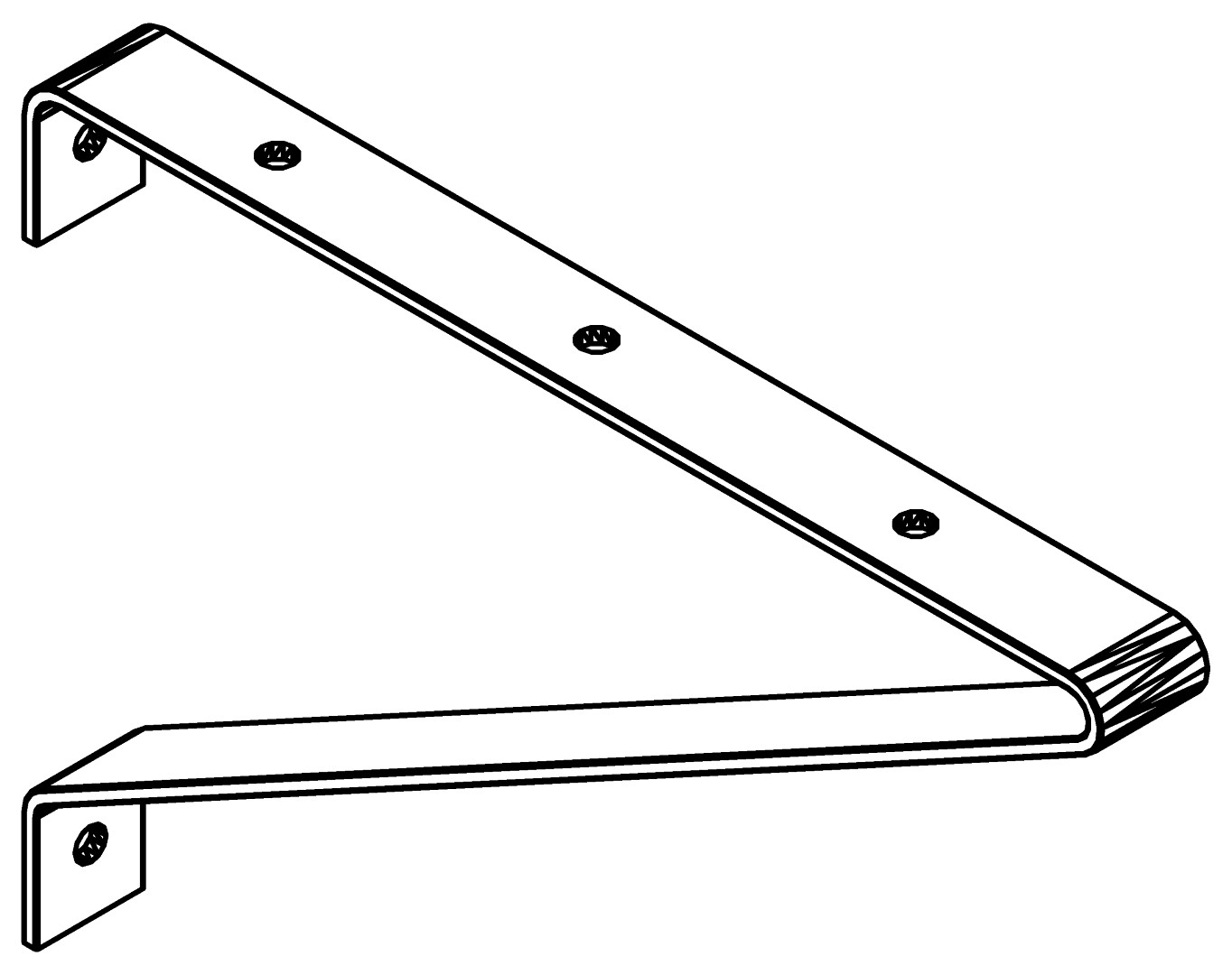 Regalträger, 9547, L592, , Farbe: Blank