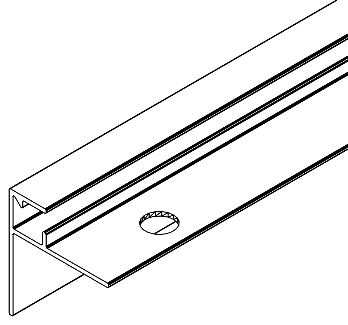 Deckelabschluss L/ R, 3340, L990, , Farbe: Blank