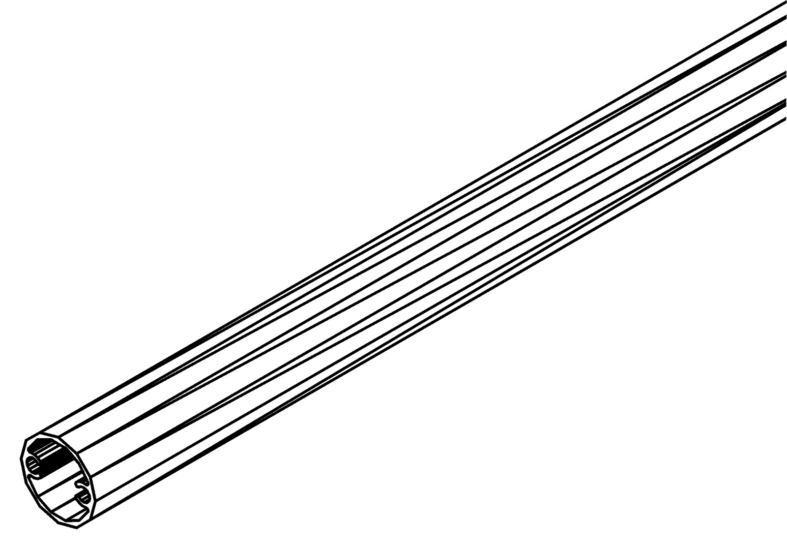 Tischbein, 9540, L910, , Farbe: Blank