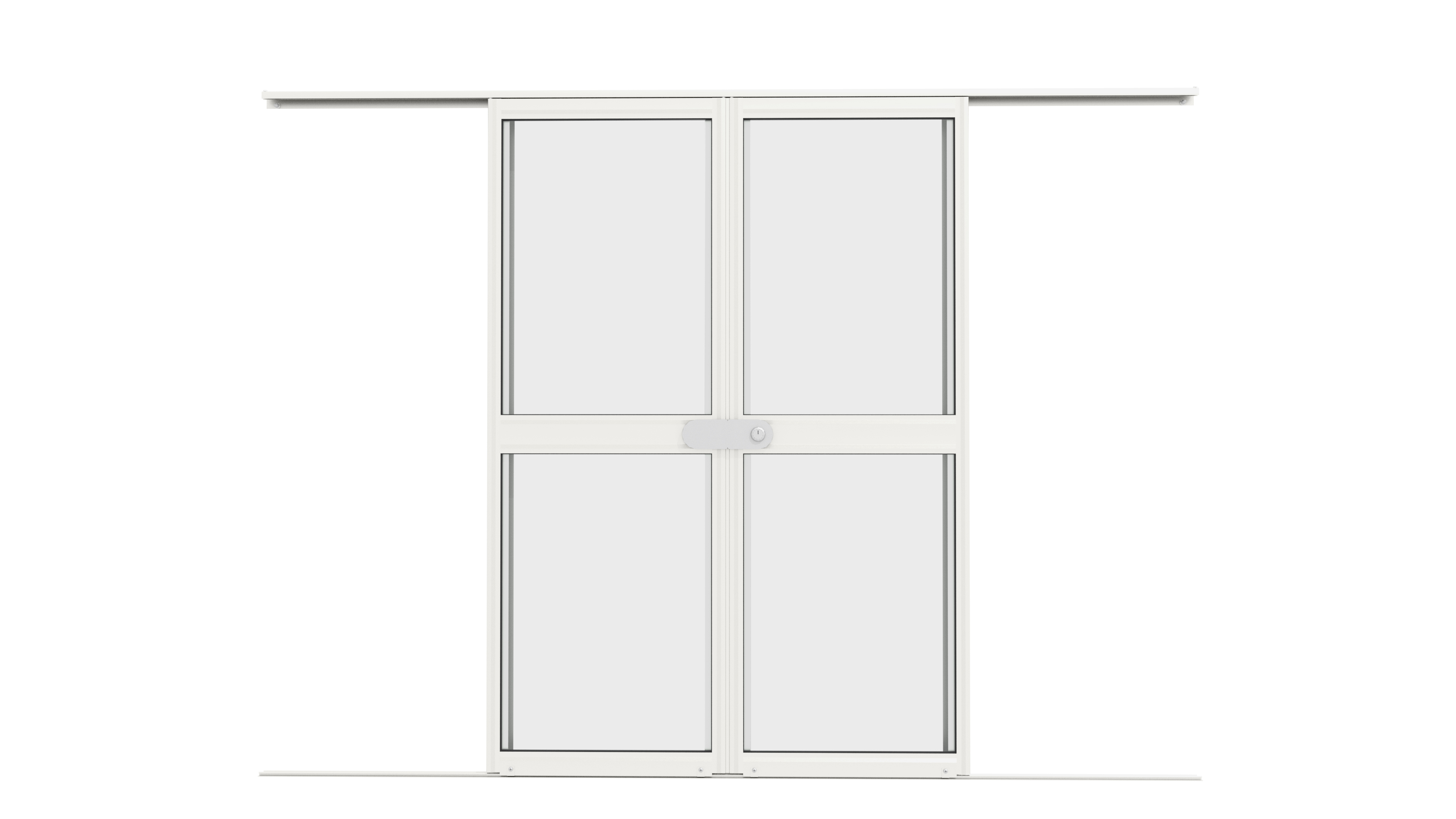 Doppeltür-Set Helena/Athena, Farbe: Aluminium eloxiert