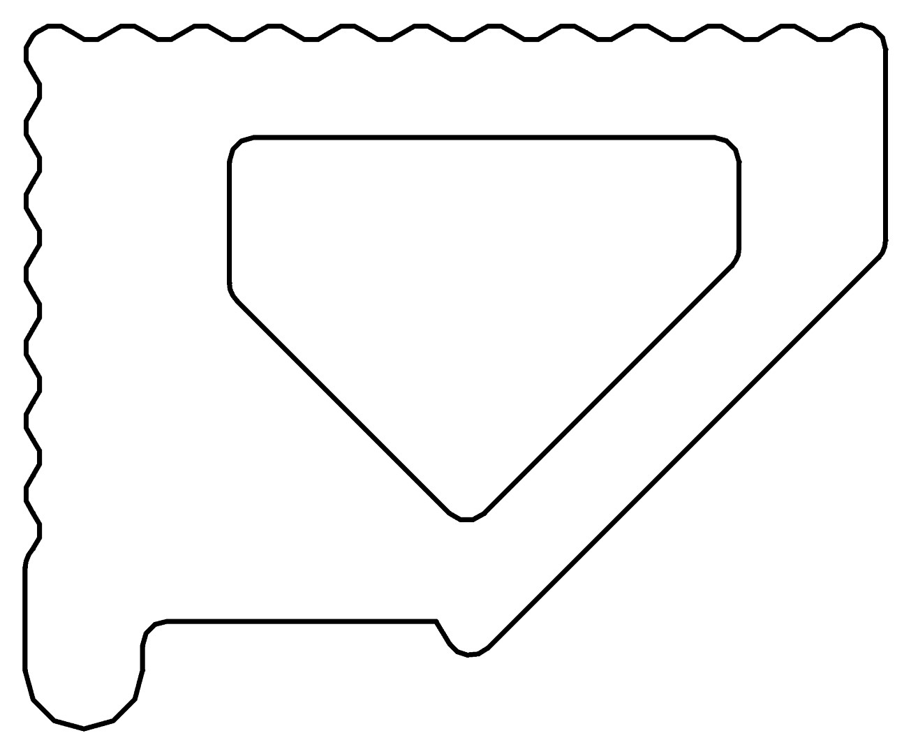 10m Verglasungsstreifen, 7290, L10000, black, Farbe: Schwarz