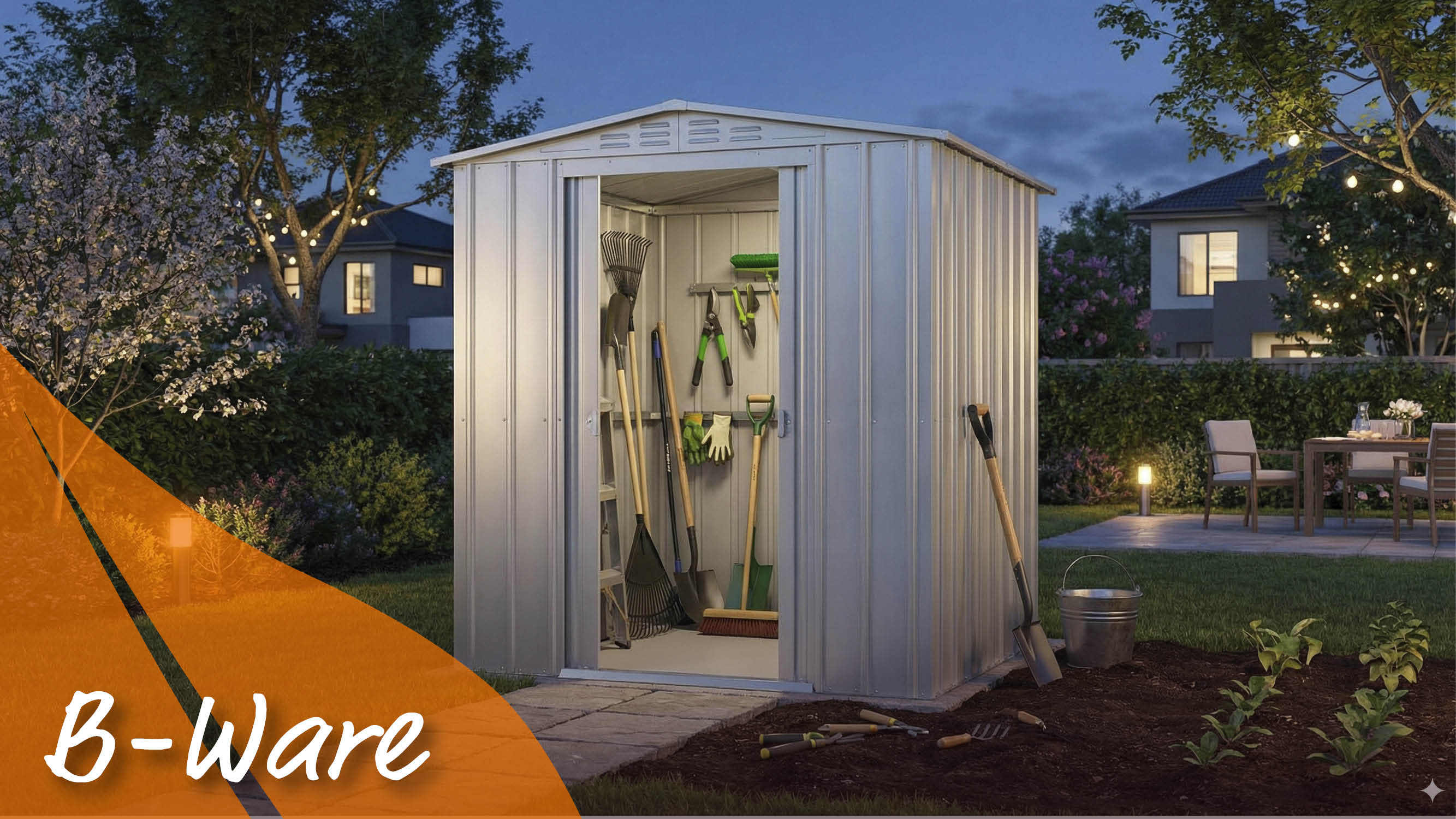 Metallgerätehaus Dream 65, Farbe: Silber Metallic