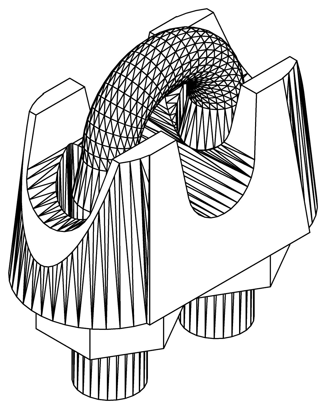 Drahtseilklemme, 3204, L, , Farbe: Blank