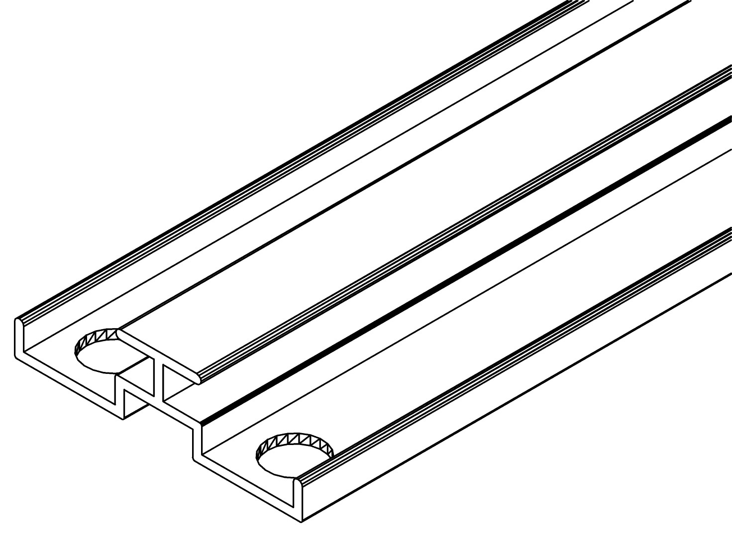 Mittelprofil, traufenseite, 1555, L365, black, Pan, Farbe: Schwarz