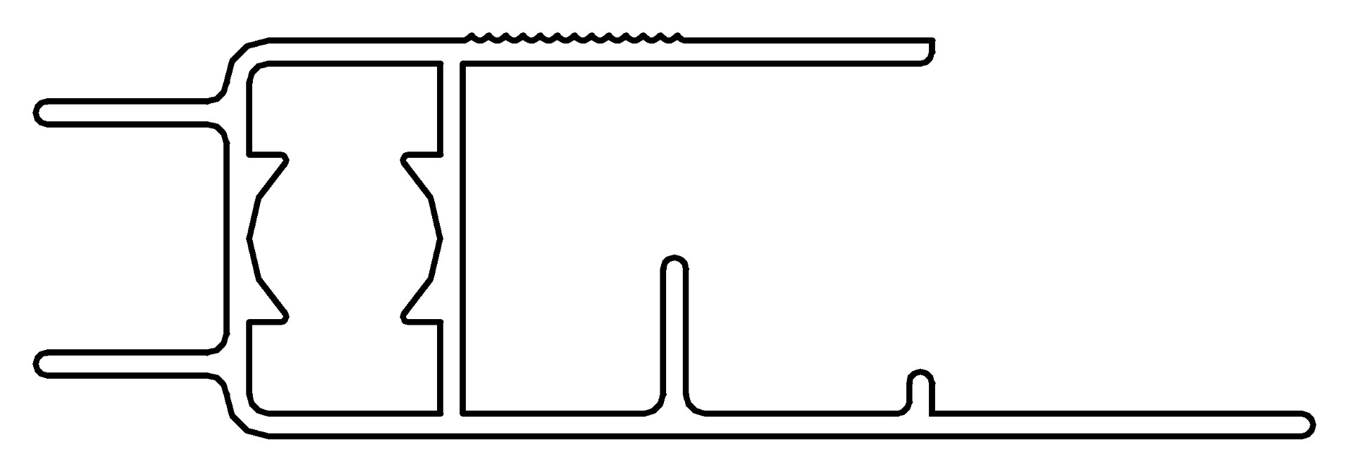 Türprofil, re, 7358, L1828, white, RAL 9003, Farbe: Weiß pulverbeschichtet