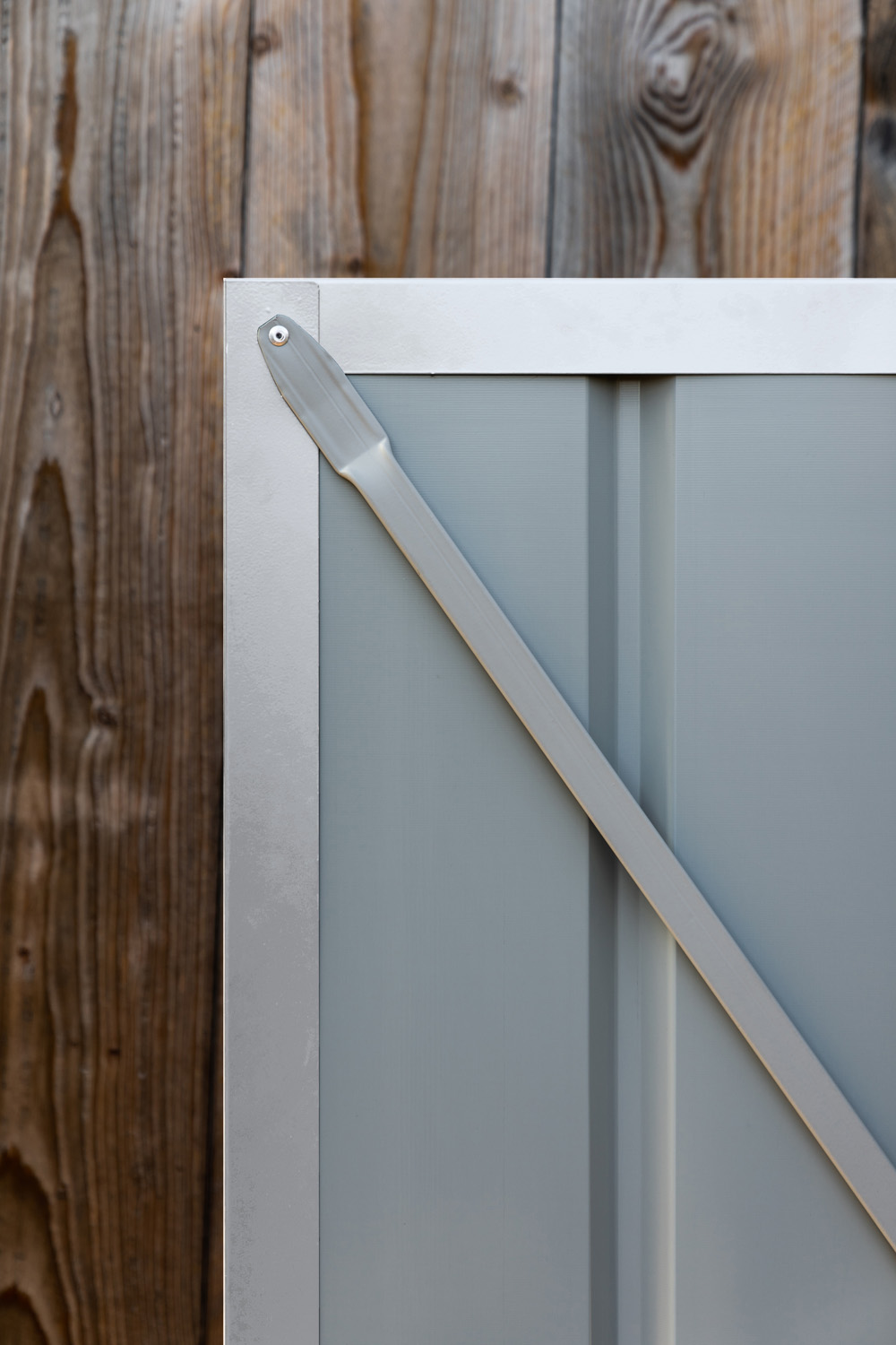 Wandzierde Lean-To Wand-Zierde LeanTo mit Pultdach, Farbe: Silber Metallic