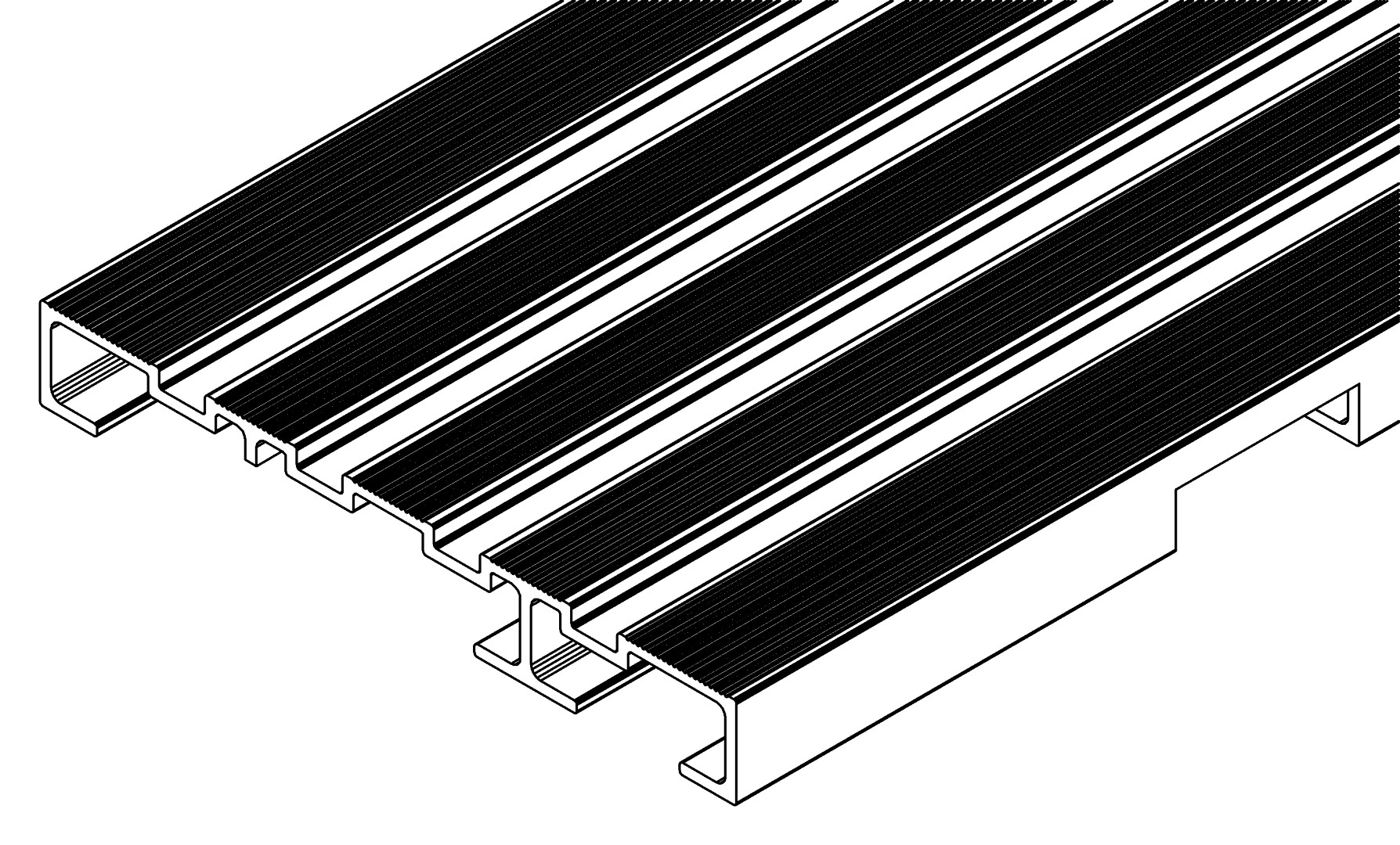 Diele - ende, 3531, L391, white, RAL 9003, Farbe: Weiß pulverbeschichtet