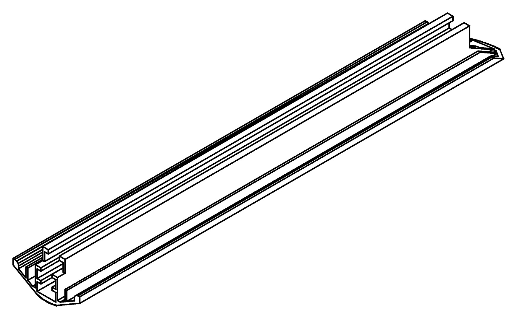 Verglasungsabdeckleiste, 7380, L240, white, RAL 90, Farbe: Weiß pulverbeschichtet