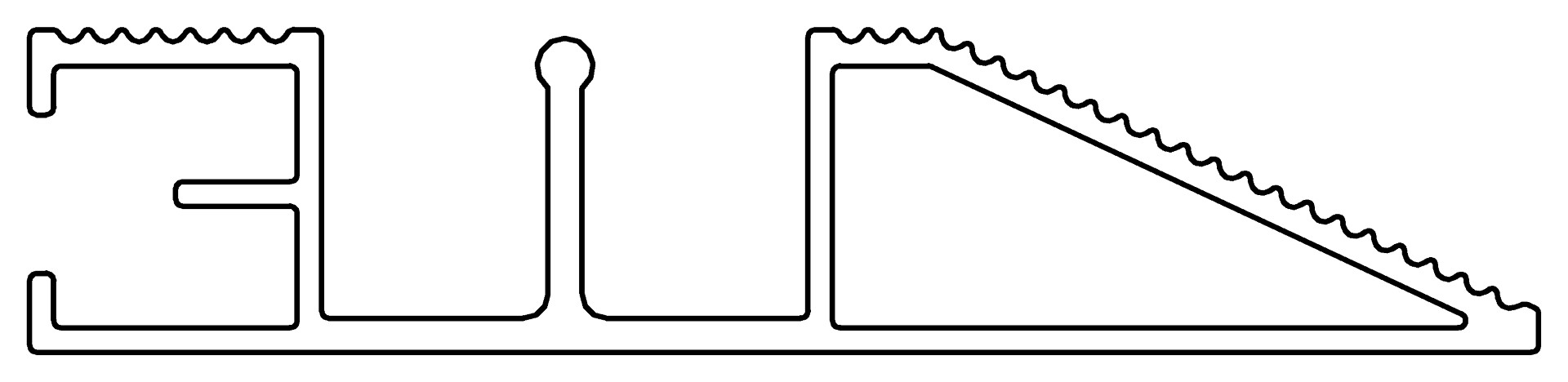 Bodenprofil, Vorne, 2070, L2544, , Farbe: Blank