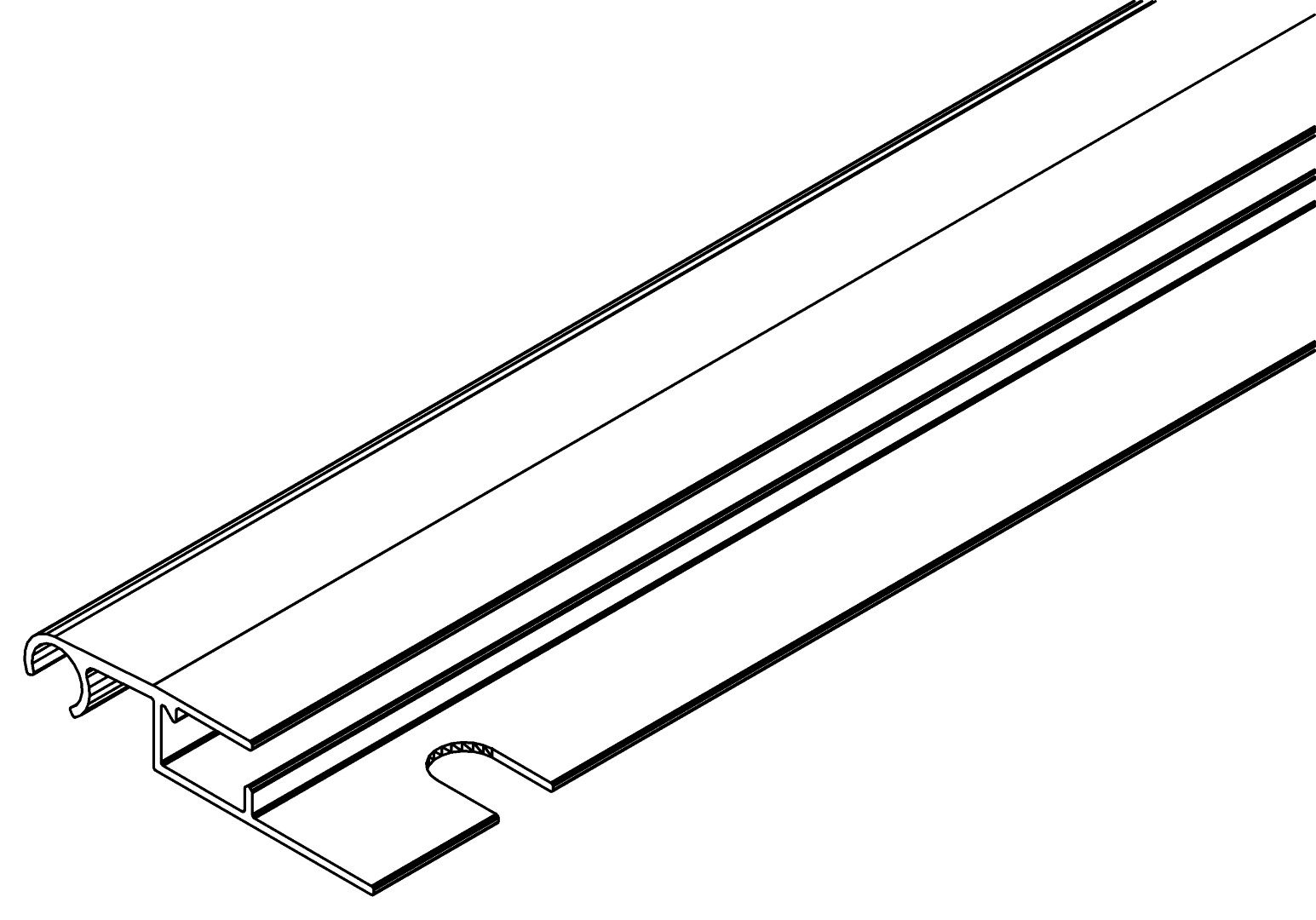 Schanierprofil, 1597, L617, black, Pantone-426C, Farbe: Schwarz