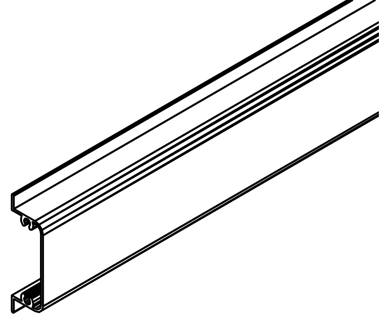Türprofil, mitte, 1061, L621, black, Pantone-426C, Farbe: Schwarz