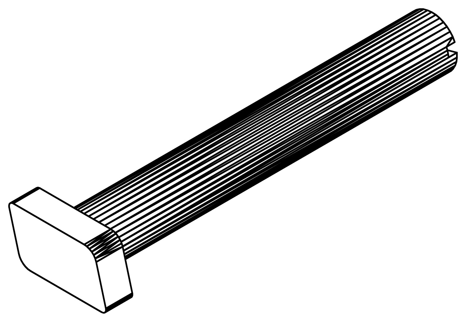 Hammerkopfschraube M6 x 42, 7289, LM6 x 42, , Farbe: Blank