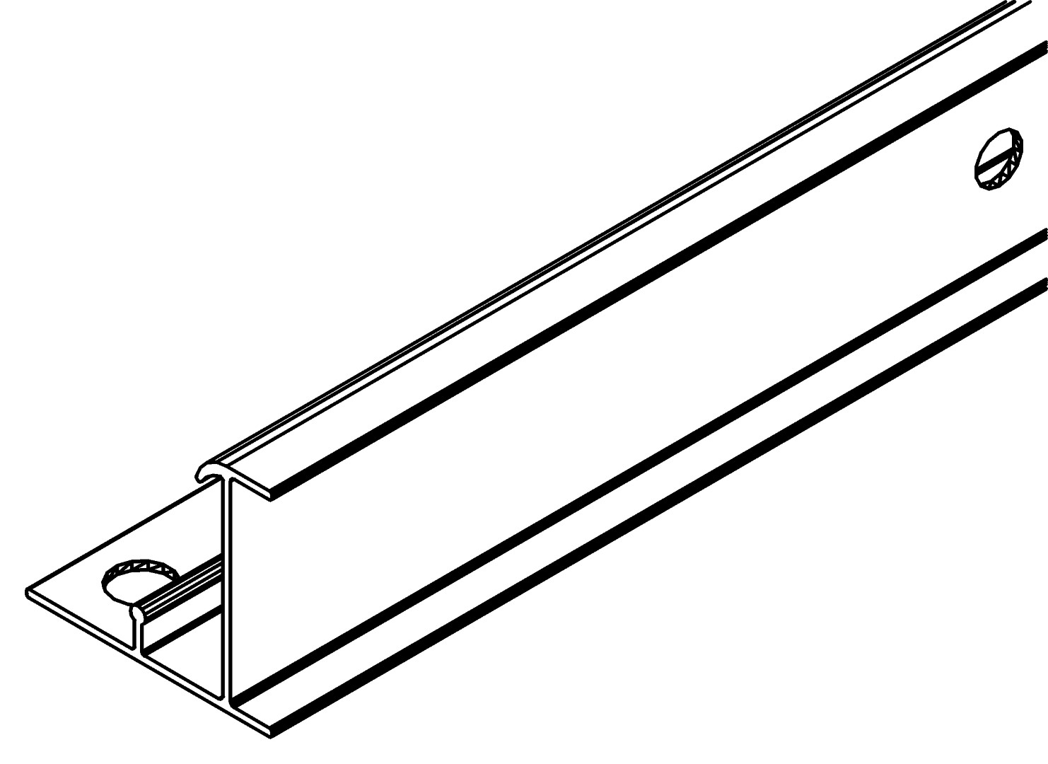 Wandprofil, senkrecht, 1352, L1774, , Farbe: Blank