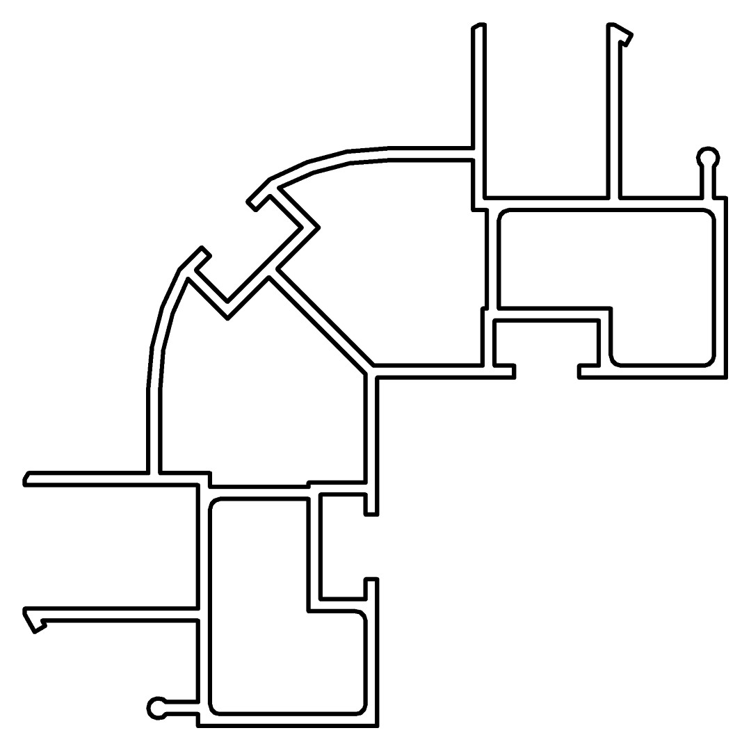 Eckprofil, 7310, L1801, white, RAL 9003, Farbe: Weiß pulverbeschichtet