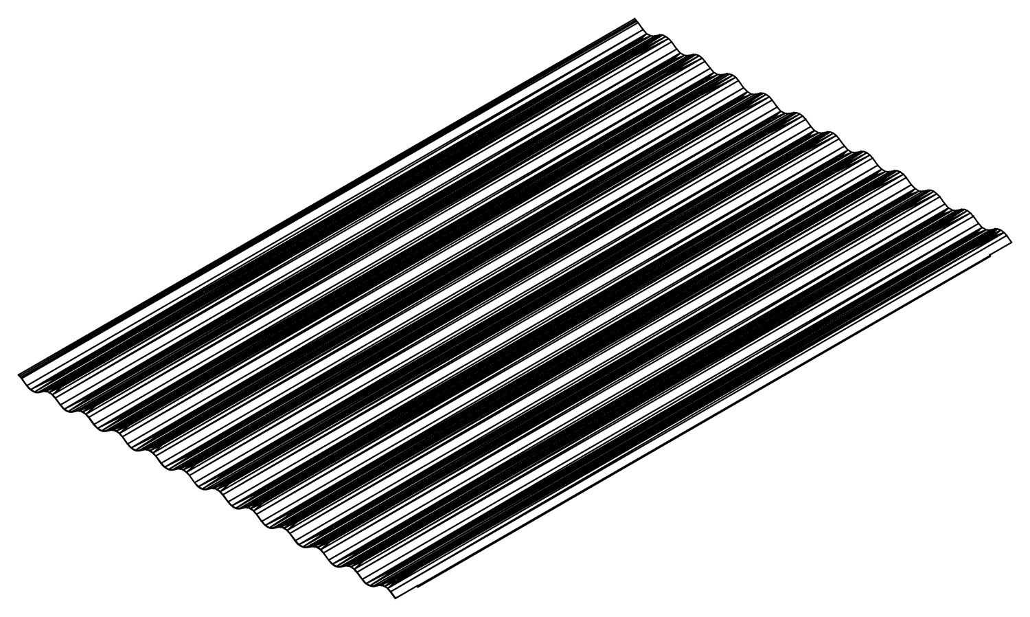 Dachpaneel 858, 3250, L1400, , Farbe: Blank