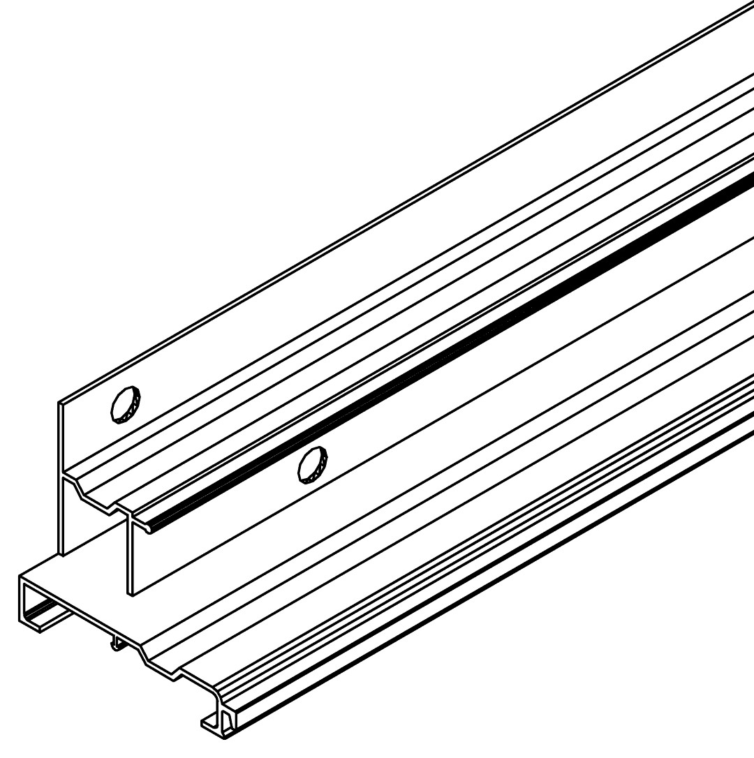 Bodenprofil, 7302, L2603,7, white, RAL 9003, Farbe: Weiß pulverbeschichtet