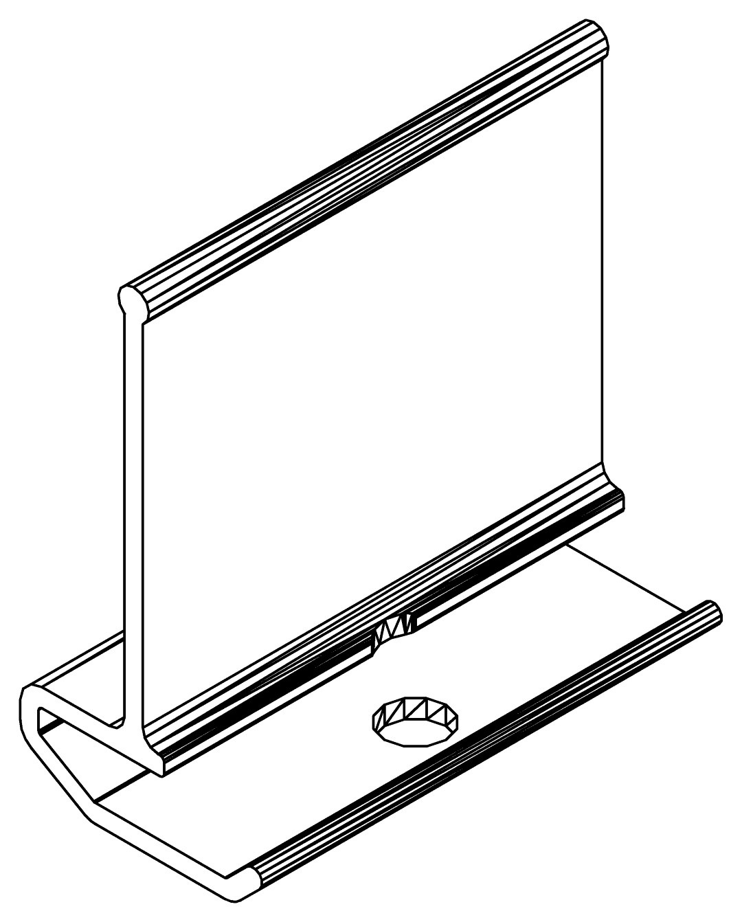 Abstandhalter Kurz, 7423, L30, white, RAL 9003, Farbe: Weiß pulverbeschichtet