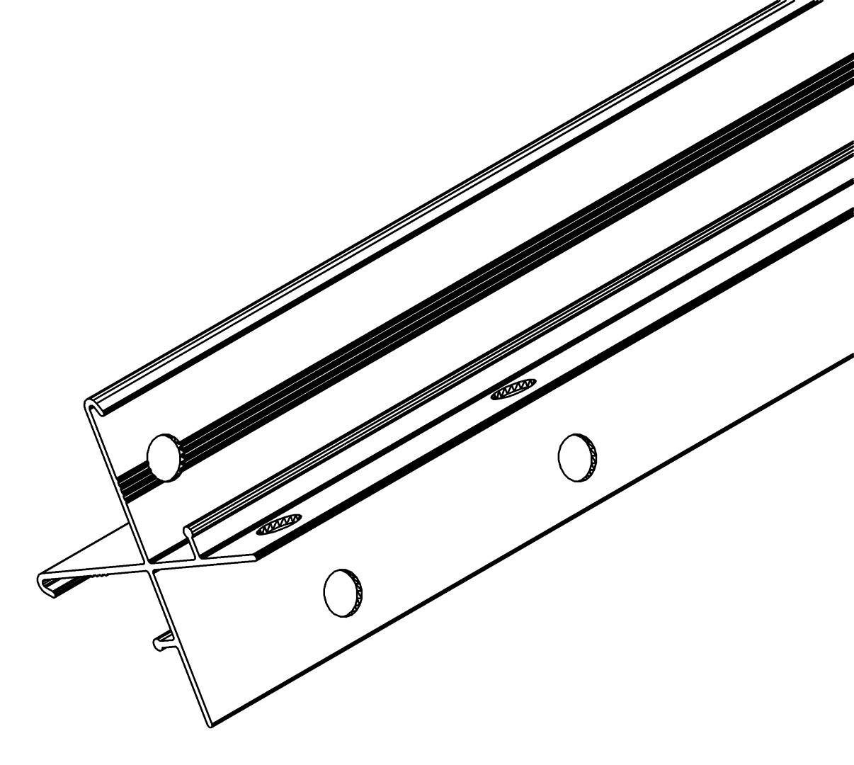 Eckprofil, Dach, 2524, L1536, black, Pantone-426C, Farbe: Schwarz