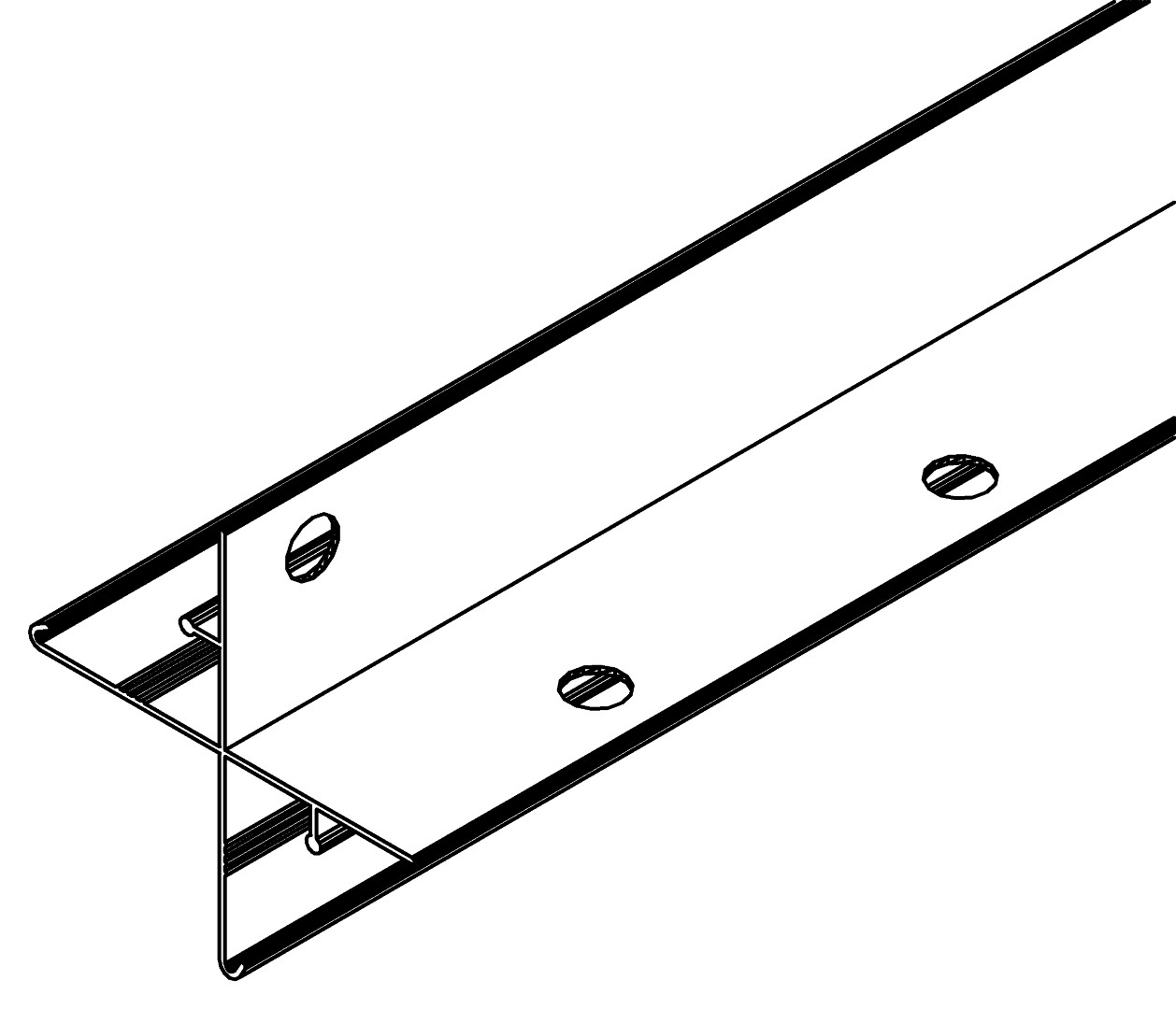 Eckprofil, Dach, 1366, L1156, , Farbe: Blank