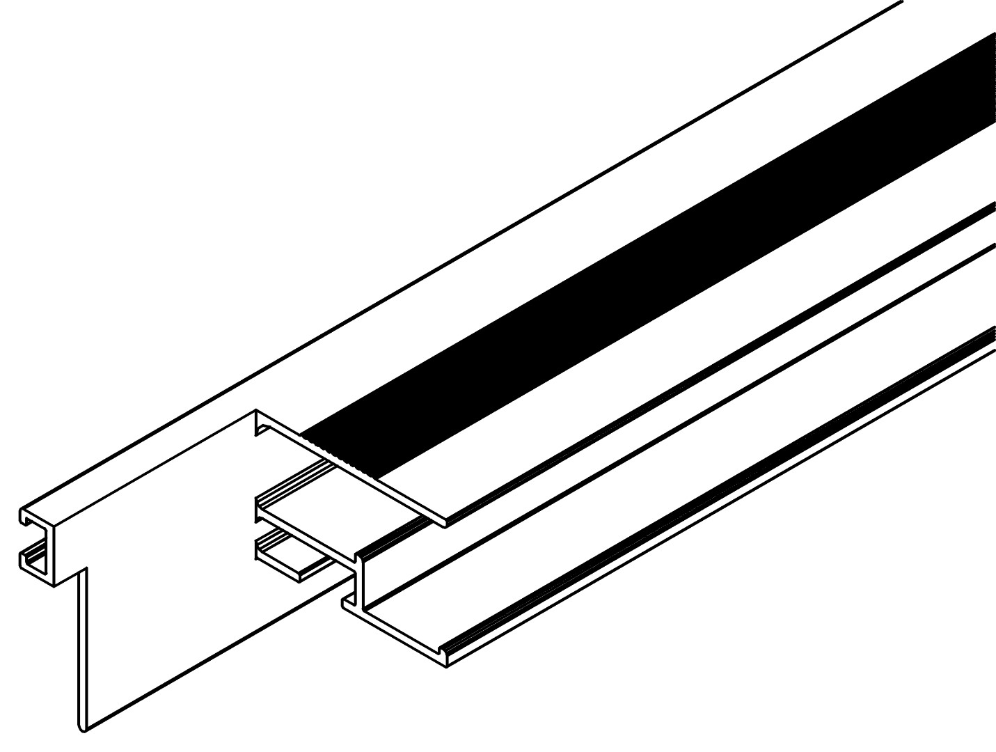 Fensterprofil, seite, 7454, L892, black, Pantone-4, Farbe: Schwarz