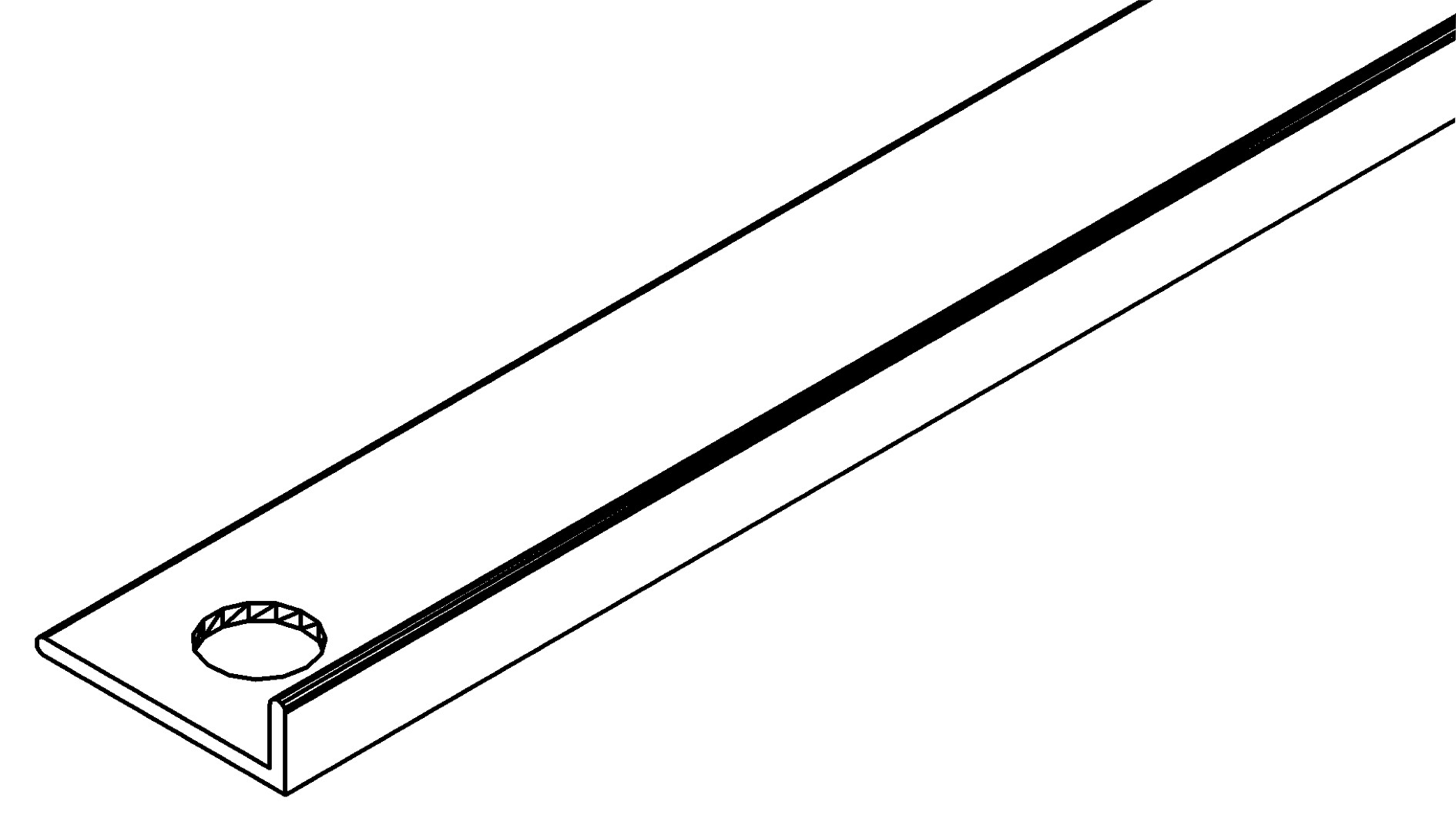 Horizontalstrebe, v., 2290p, L254, , Farbe: Blank