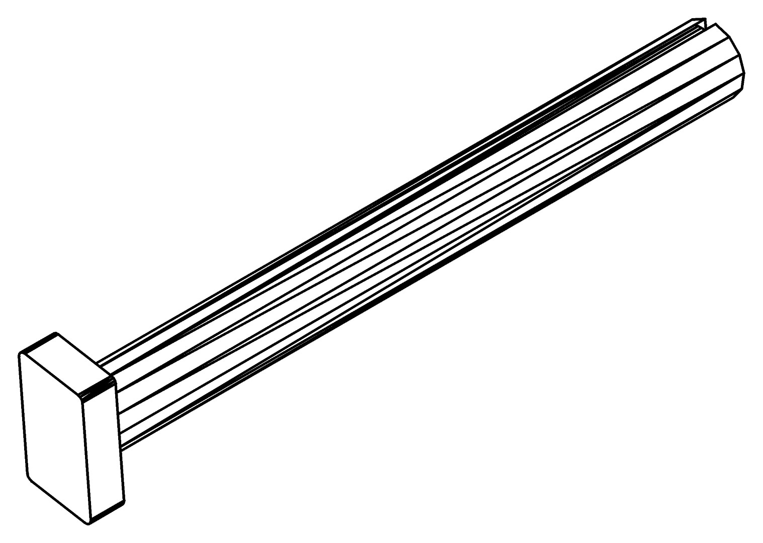 Hammerkopfschraube M6 x 60, 7398, LM6x60, , Farbe: Blank