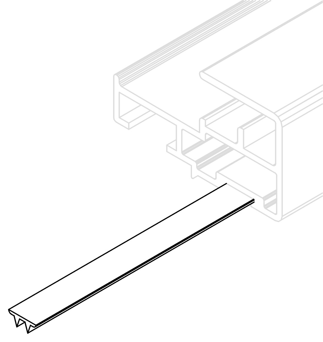 Fensterseitendichtung, 2391p, L235, black, Farbe: Schwarz