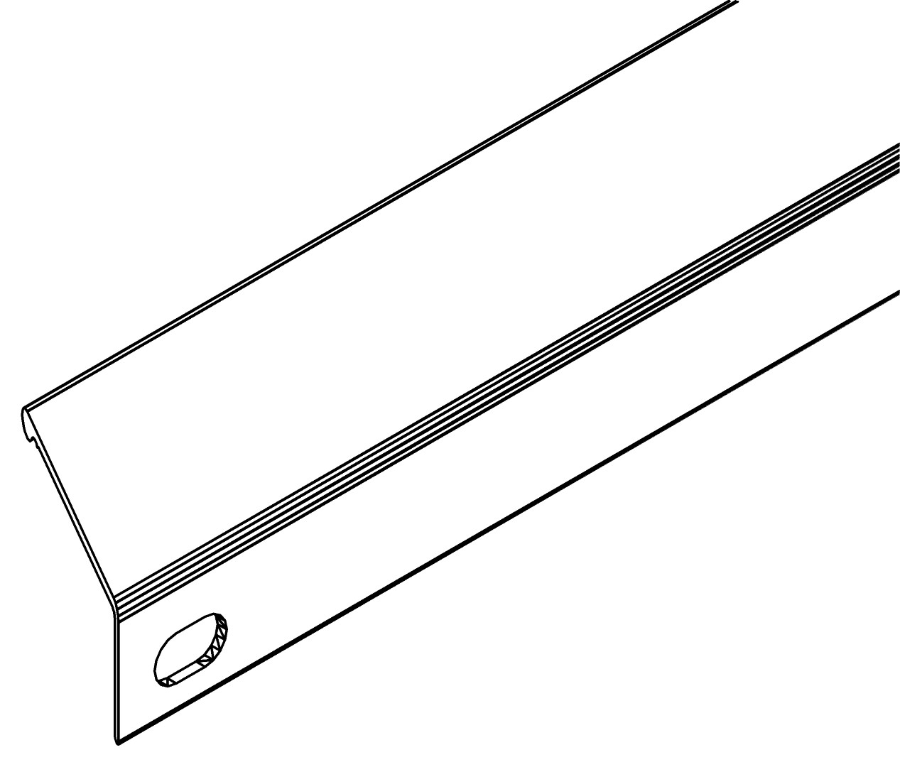 Türstrebe, horizontal, 6104, L622, black, Pantone-, Farbe: Schwarz