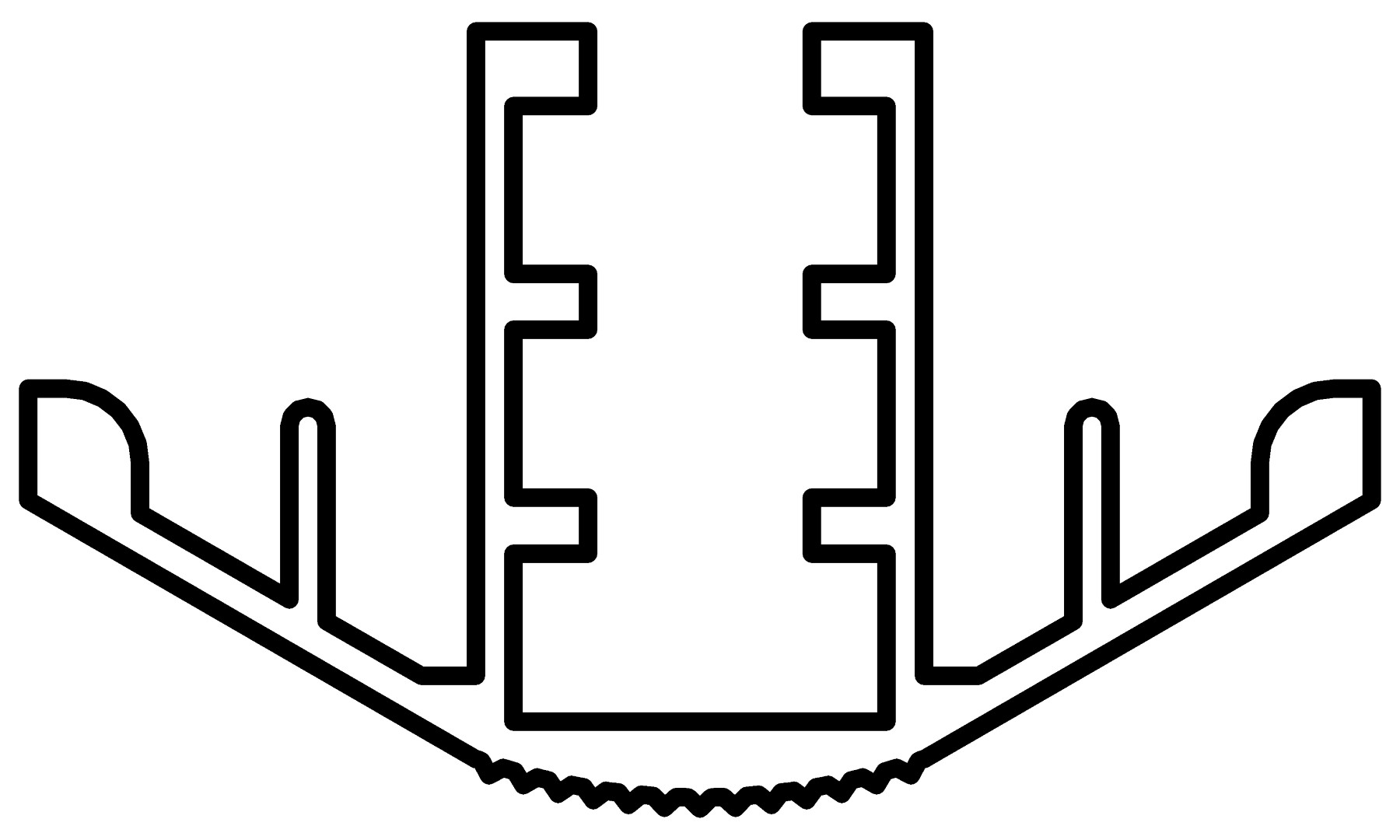Verglasungsabdeckleiste, 7372, L1819, white, RAL 9, Farbe: Weiß pulverbeschichtet