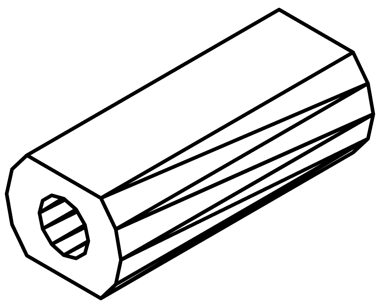 Distanzhülse, 1010, L32, white, RAL 9003, Farbe: Weiß pulverbeschichtet