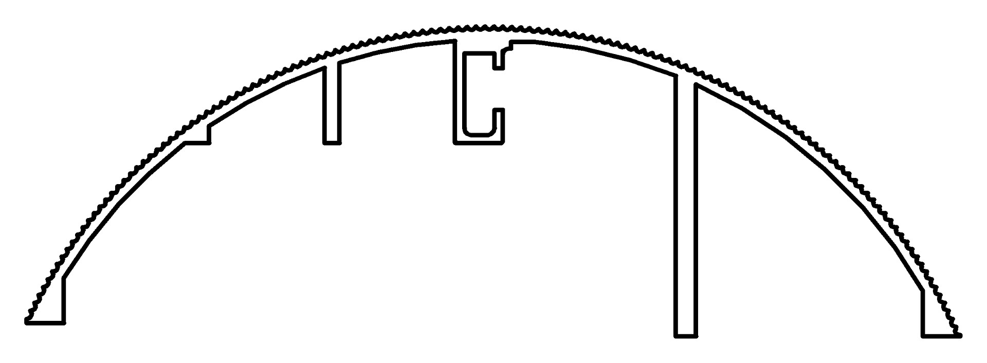 Türschwelle, 7363, L1217, white, RAL 9003, Farbe: Weiß pulverbeschichtet