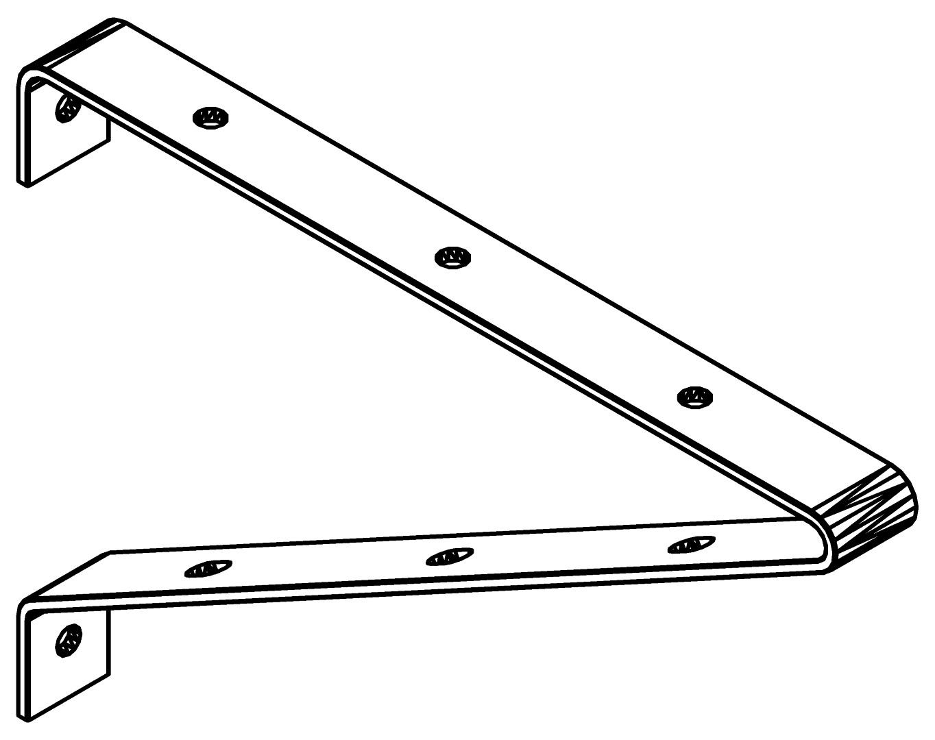 Regalträger, 9547, L592, , Farbe: Blank