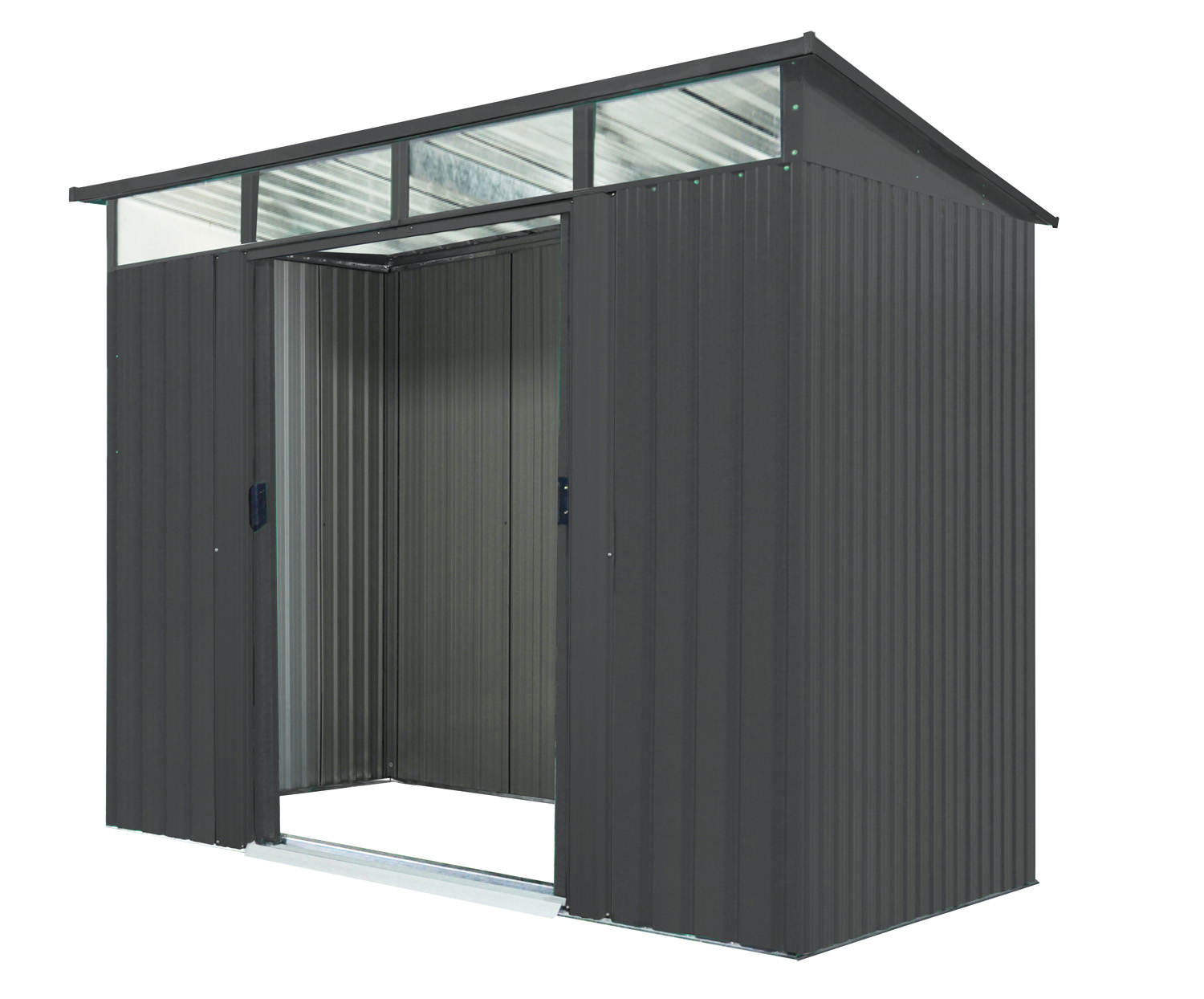 Gerätehaus Lübeck 86 mit Pultdach, Farbe: Anthrazit matt